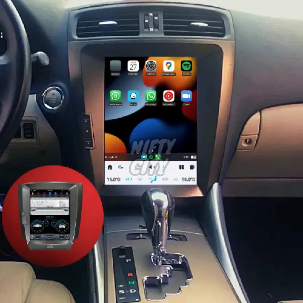 Lexus IS250 IS350 2005-2012 Apple CarPlay & Android Auto Tesla-Style